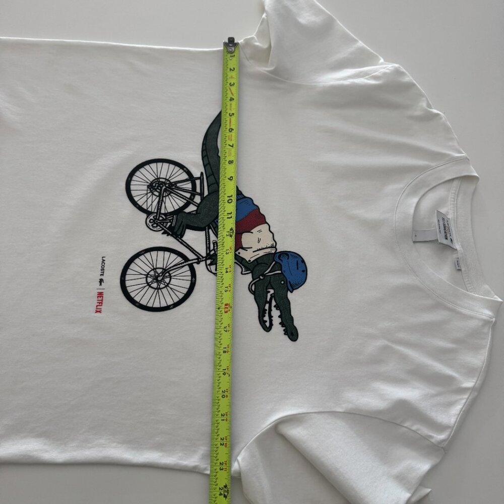 Lacoste x Netflix Men's Organic Cotton T-shirt, Size 6/ XL - Picture 9 of 16
